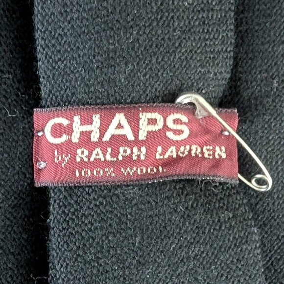 Vintage Chaps Ralph Lauren Mens Tie Floral Geometric Silk LS  Chaps Ralph Lauren 100% Wool Tie - Vintage
